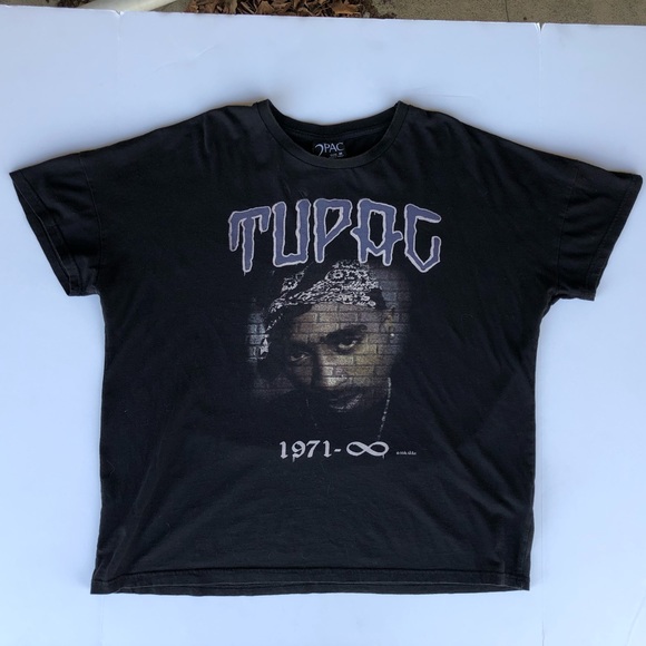Tupac Black Shirt Medium - Picture 1 of 5